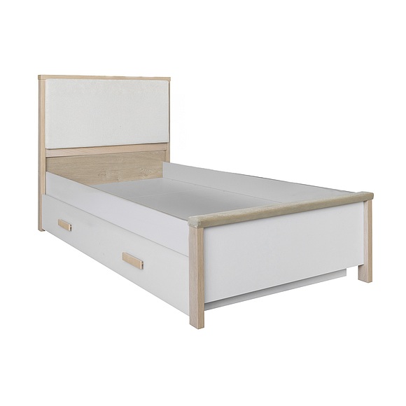 საწოლი 1-09 «პორტუსი» პ3.600.1.02, ადგილი: ლდსპ, ფერი: Пепел + Дуб мадуро, საძილე ადგილი: 2000x900 мм, ზომა: 2094×1016×1090