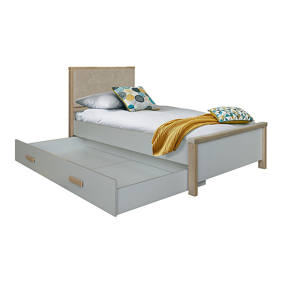 საწოლი 1-09 «პორტუსი» პ3.600.1.02, ადგილი: ლდსპ, ფერი: Пепел + Дуб мадуро, საძილე ადგილი: 2000x900 мм, ზომა: 2094×1016×1090