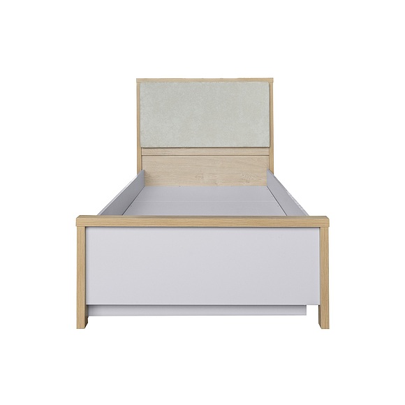 საწოლი 1-09 «პორტუსი» პ3.600.1.02, ადგილი: ლდსპ, ფერი: Пепел + Дуб мадуро, საძილე ადგილი: 2000x900 мм, ზომა: 2094×1016×1090