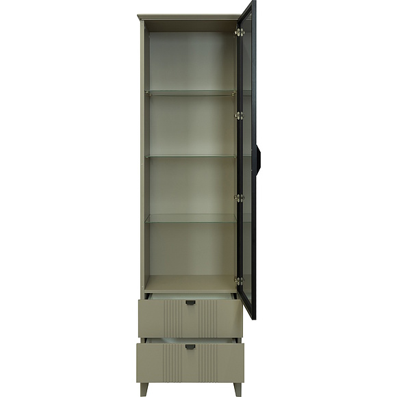 Шкаф-витрина «Аванти» БМ2.783.0.09, Материал: МДФ, Цвет: Олива