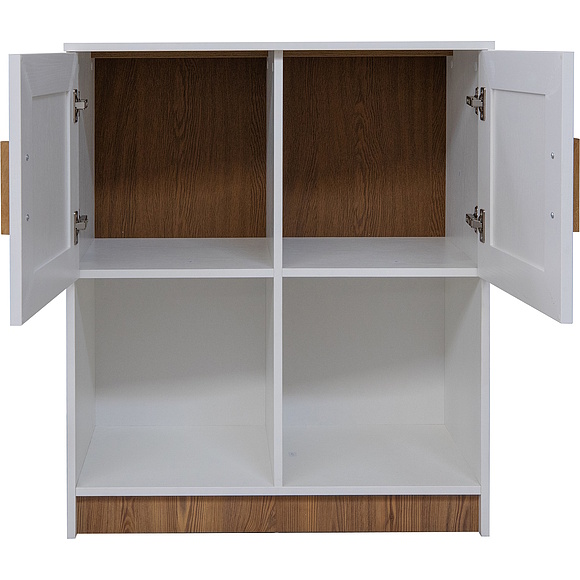 Тумба «Порта» П7.061.1.27, ადგილი: ლდსპ+მდფ, ფერი: Белый + Кедр Орегон