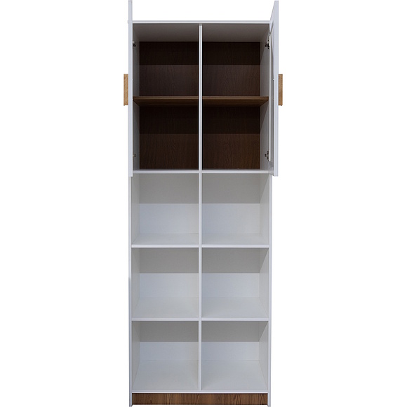 Шкаф для одежды 2д «Порта» П7.061.1.16, ადგილი: ლდსპ+მდფ, ფერი: Белый + Кедр Орегон