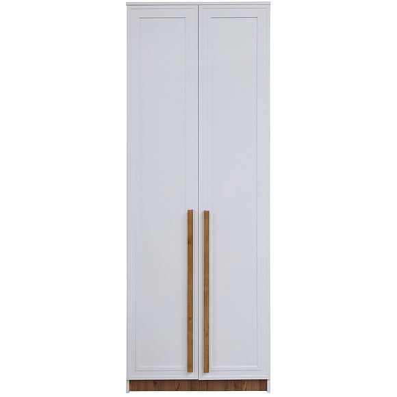 Шкаф для одежды 2д «Порта» П7.061.1.18, ადგილი: ლდსპ+მდფ, ფერი: Белый + Кедр Орегон