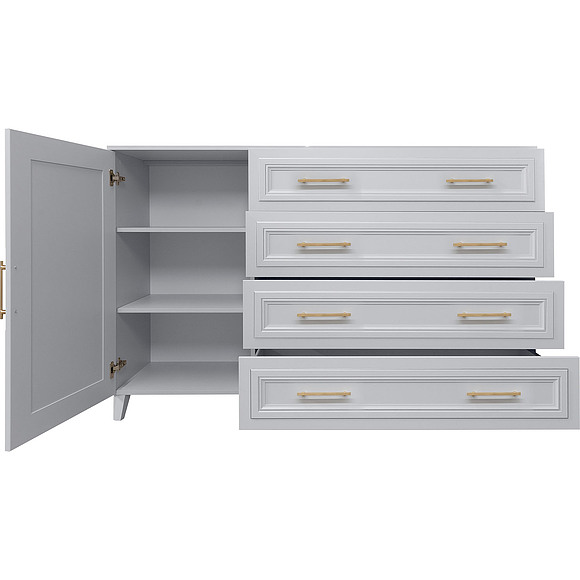 ტუმბო «სატი» პ7.057.1.28, ადგილი: ლდსპ+მდფ, ფერი: თეთრი