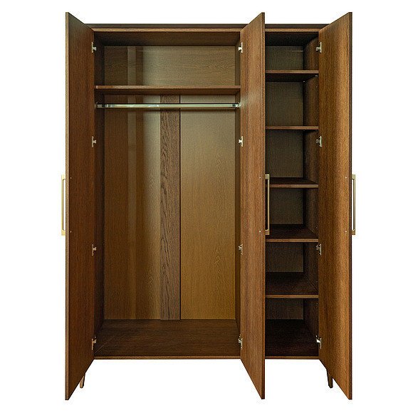 Шкаф для одежды 3д«Оквуд» П3.142.1.12, ადგილი: მასიური მუხა, ფერი: Миндаль