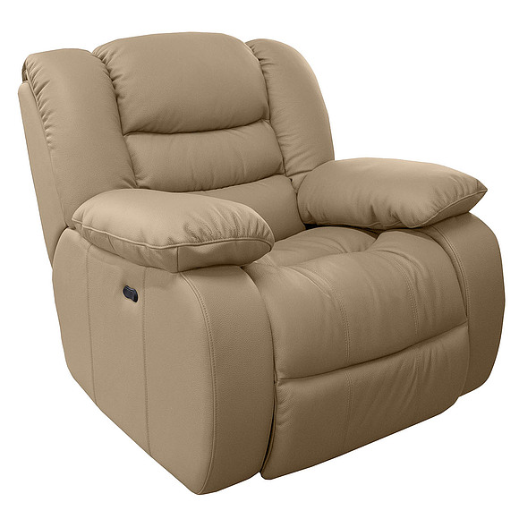 Кресло-реклайнер «Манчестер 1» (1E), ადგილი: ნატურალური ტყავი, ტყავის ჯგუფი: 120 ჯგუფი, ტრანსფორმაციის მექანიზმი: მექანიზმით