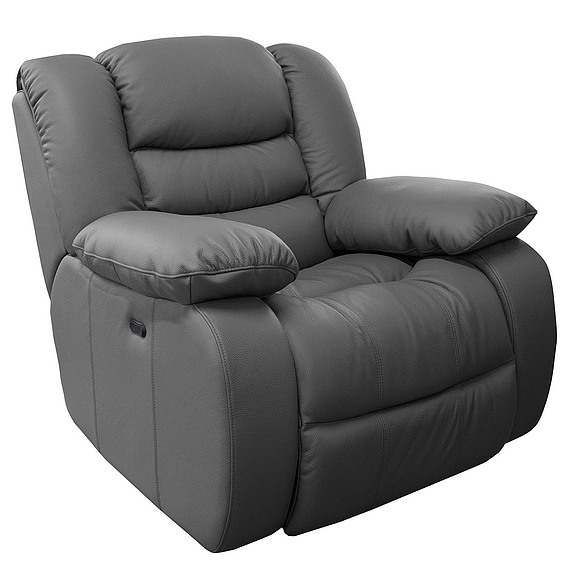 Кресло-реклайнер «Манчестер 1» (1E), ადგილი: ნატურალური ტყავი, ტყავის ჯგუფი: 120 ჯგუფი, ტრანსფორმაციის მექანიზმი: მექანიზმით