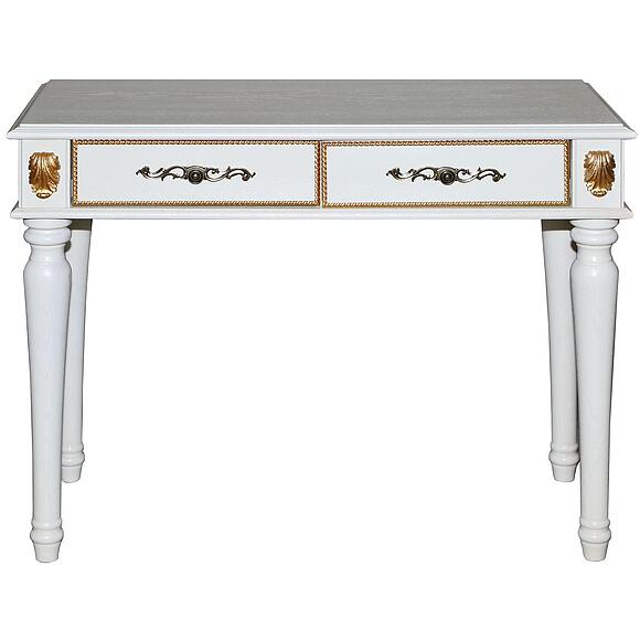 Стол «Милана 22Тс» П4.265.1.22(294.22с), Материал: Массив (дуб), Цвет: Слоновая кость с золочением