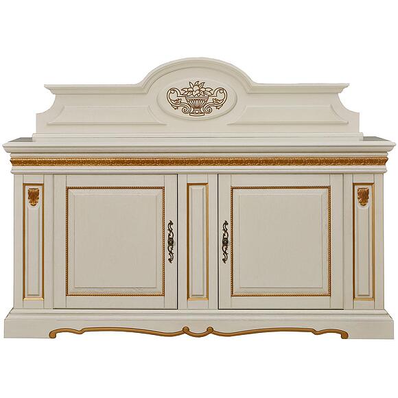 Тумба «Милана 3/1с» П4.265.0.22(265.31с), Материал: Массив (дуб), Цвет: Слоновая кость с золочением (tumba_milana_3-1_p265_31_slon_kost_zoloto_2.jpg) Тумба «Милана 3/1с» П4.265.0.22(265.31с), Материал: Массив (дуб), Цвет: Слоновая кость с золочением