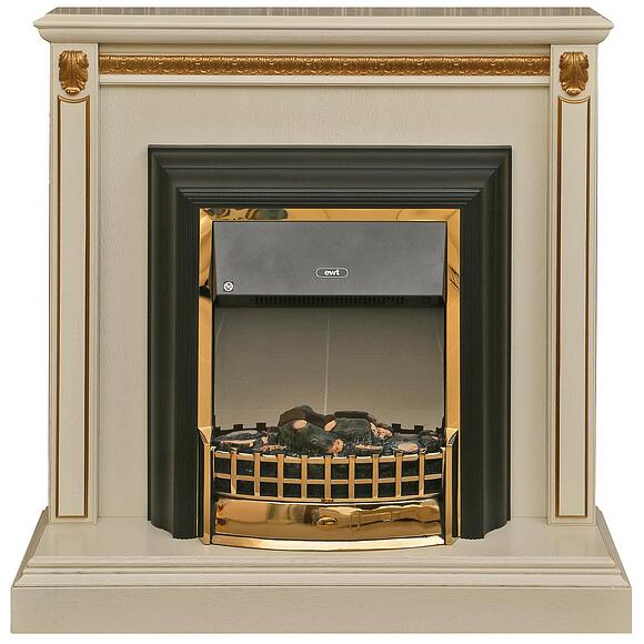 Портал для камина «Милана 12с» П4.265.0.12(265.12с), Цвет: Слоновая кость с золочением