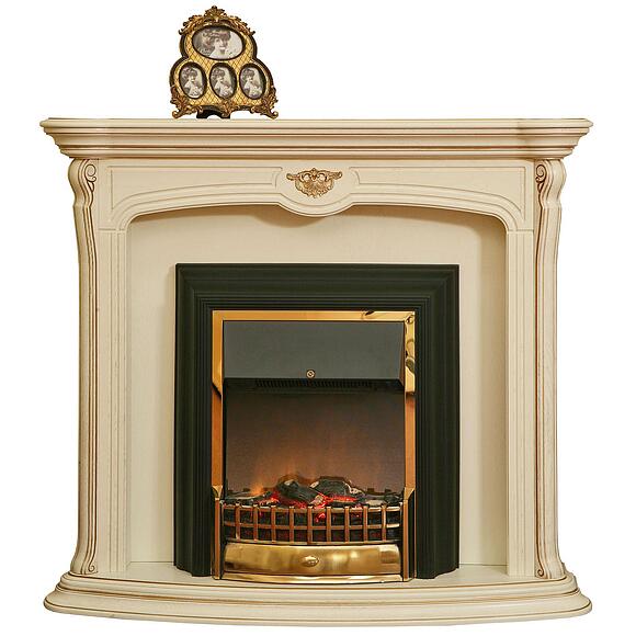 Портал для камина «Алези» П1.350.0.04 (П350.04), Цвет: Слоновая кость с золочением