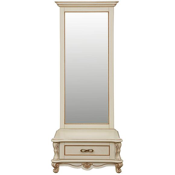 Зеркало напольное «Алези» П1.350.0.15 (П350.15), Материал: Массив (дуб), Цвет: Слоновая кость с золочением