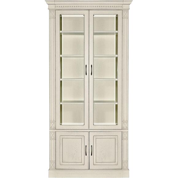 ბიბლიოთეკის ავეჯის ნაკრები «ვერდი ლუქსი 3» პ3.487.2.03 (პ523.ნ3), ადგილი: მასიური მუხა, ფერი: სპილოს ძვლის ფერი