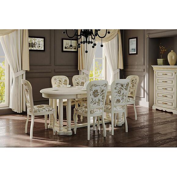 მაგიდა «ატლანტი რ» პ4.191.4.01 (П191.01), ადგილი: მდფ+შპონი, ფერი: სპილოს ძვლის ფერი