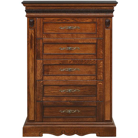 Комод «Милана 04с» П4.265.1.04(294.04с), Материал: Массив (дуб), Цвет: Черешня