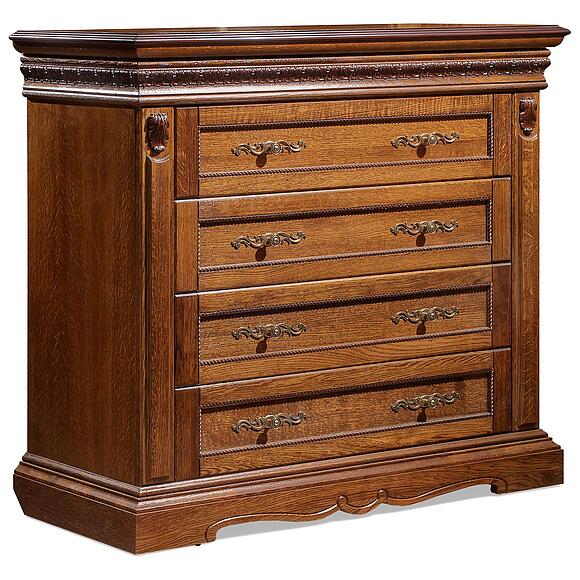 კომოდი «მილანა 11ც» პ4.265.1.11(294.11ც), ადგილი: მასიური მუხა, ფერი: ბლისფერი