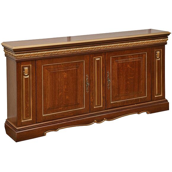 Тумба «Милана 2/1с» П4.265.0.21(265.21с), Материал: Массив (дуб), Цвет: Черешня с золочением (tumba_milana_2-1_p265_21_chereshnya_zoloto_2.jpg) Тумба «Милана 2/1с» П4.265.0.21(265.21с), Материал: Массив (дуб), Цвет: Черешня с золочением