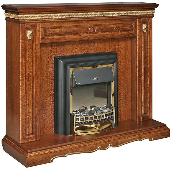 Портал для камина «Милана 17с» П4.265.0.17(265.17с), Цвет: Черешня с золочением (podstavka_dekor_milana_17_p265_17_chereshnya_zoloto_2.jpg) Портал для камина «Милана 17с» П4.265.0.17(265.17с), Цвет: Черешня с золочением