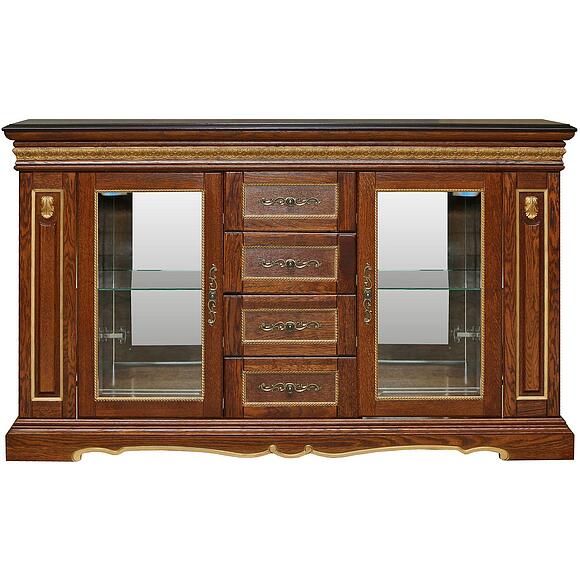 Тумба «Милана 14с» П4.265.0.14(265.14с), Материал: Массив (дуб), Цвет: Черешня с золочением