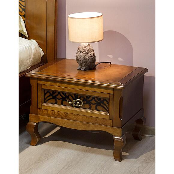 Тумба прикроватная «Видана Люкс» П445.04 - SALE, Материал: Массив (береза), Цвет: Коньяк