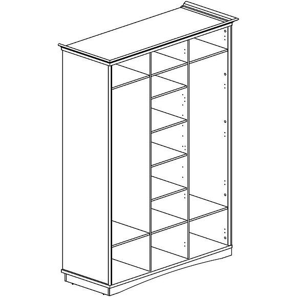 Шкаф для одежды 3д «Турин» П7.036.1.16-01 (П036.16), ადგილი: ლდსპ+მდფ, ფერი: კარელიის ფიჭვი