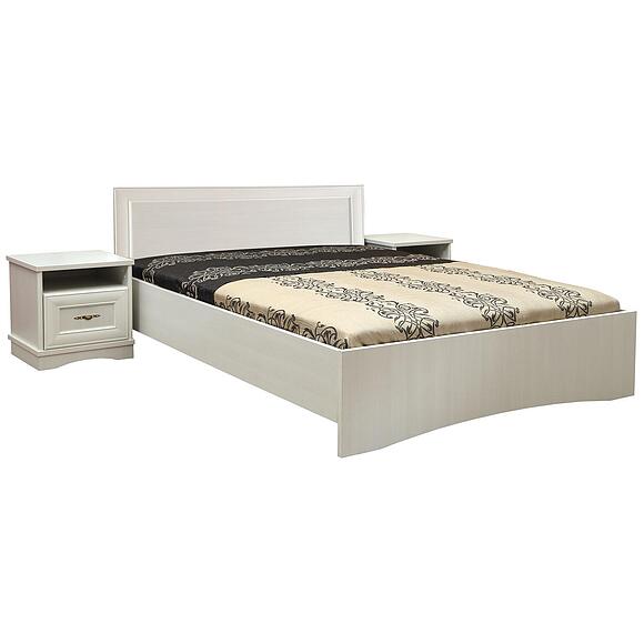 Кровать 2-16 «Турин» П7.036.1.01 (П036.121М), Материал: ЛДСП+МДФ, Цвет: Сосна карелия, Спальное место: 2000x1600 мм	, Размер: 2058×1662×848