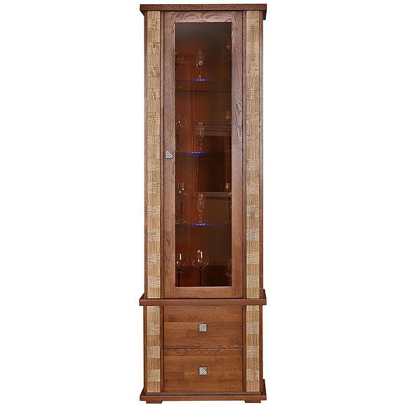 კარადა ვიტრინით «ტუნისი» პ6.343.0.19 (343.19-1შ), ადგილი: დსპ+შპონი, ფერი: თაფლისფერი მოოქროვილი