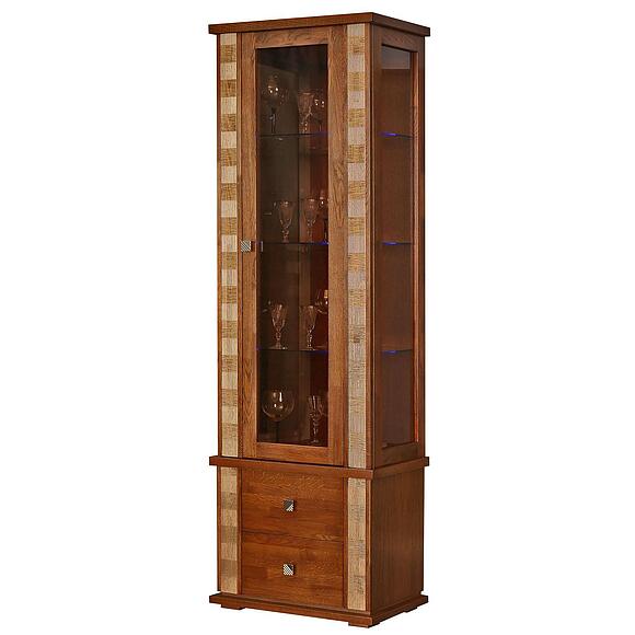 კარადა ვიტრინით «ტუნისი» პ6.343.0.19 (343.19-1შ), ადგილი: დსპ+შპონი, ფერი: თაფლისფერი მოოქროვილი