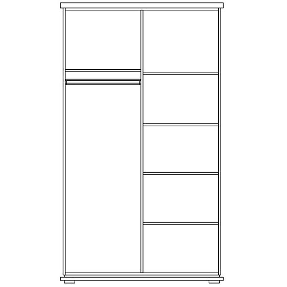 ტანსაცმლის კარადა «ტუნისი» პ6.343.1.06 (П344.06), ადგილი: დსპ+შპონი, ფერი: სპილოსძვლისფერი ვერცხლით