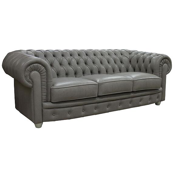 3-ადგილიანი დივანი «ჩესტერფილდი» (32), ადგილი: ნატურალური ტყავი, ტყავის ჯგუფი: 150 ჯგუფი