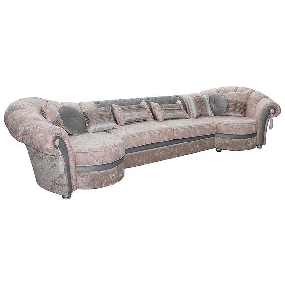 კუთხის დივანი «მადლენი» (4ლ30მ4რ), ადგილი: ნაჭერი, ტყავის ჯგუფი: 24 ჯგუფი