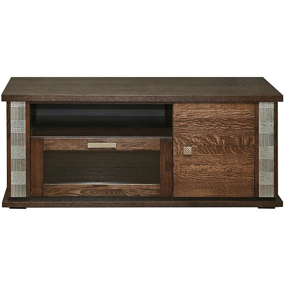 Тумба под ТВ «Тунис» П6.343.0.18 (П343.18Ш), Материал: МДФ+шпон, Цвет: Венге с серебром