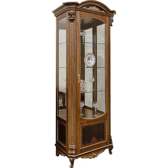 Шкаф-витрина «Альба» П4.485.0.08 (П485.08), Цвет: Палисандр с золочением