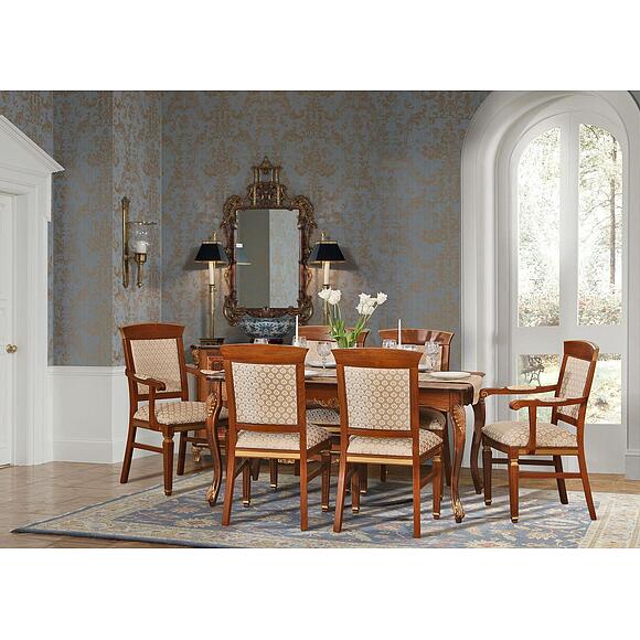 Стол «Альба 1Р» П4.485.0.07 (П498.02), Материал: МДФ+шпон, Цвет: Палисандр с золочением