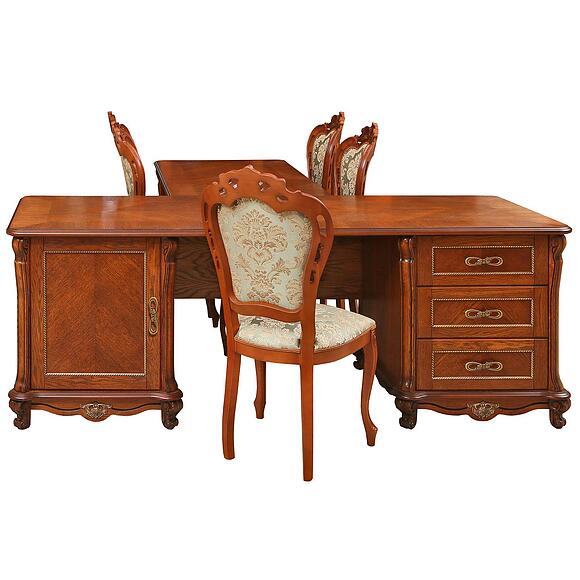 Стол письменный 2т «Алези» П1.350.2.05 (П395.05), Материал: Массив (дуб), Цвет: Античная бронза