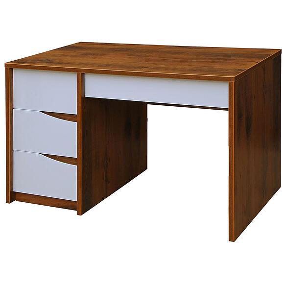 Стол письменный «Монако» П6.528.2.15-01 (П510.15), Материал: МДФ+ПВХ, Цвет: Дуб Саттер+Белый глянец