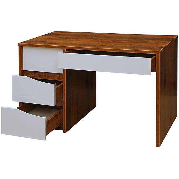 Стол письменный «Монако» П6.528.2.15-01 (П510.15), Материал: МДФ+ПВХ, Цвет: Дуб Саттер+Белый глянец