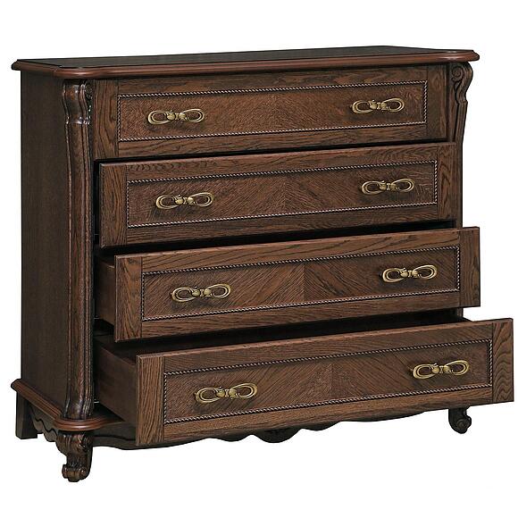 კომოდი «ალეზი» П1.350.1.22 (П349.04), ადგილი: მასიური მუხა, ფერი: თამბაქო