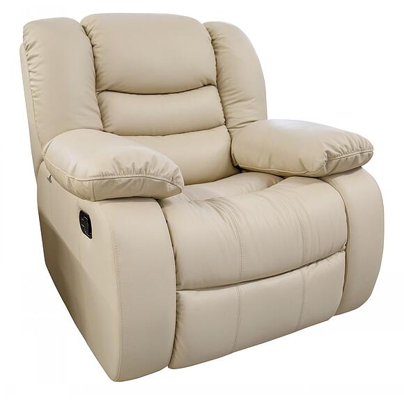 Кресло-реклайнер «Манчестер 1» (1Р), Материал: Натуральная кожа, Группа ткани: 140 группа