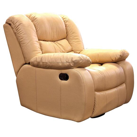 Кресло-реклайнер «Манчестер 1» (1Р), Материал: Натуральная кожа, Группа ткани: 140 группа