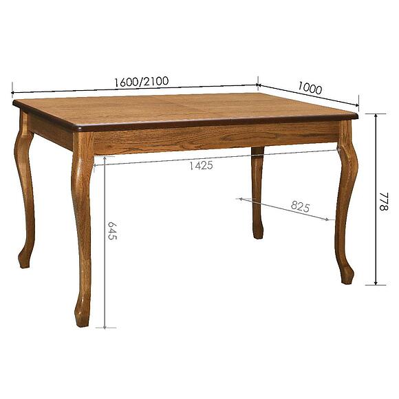 სასადილო მაგიდა «ცეზარი» პ4.512.4.03 (პ512.03), ადგილი: მდფ+შპონი, ფერი: მუხის რუსტიკალი დაძველების ეფექტით