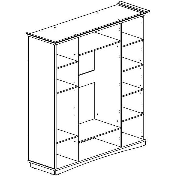 კარადა «ტურინი» პ7.036.1.77-01 (П036.77), ადგილი: ლდსპ+მდფ, ფერი: კარელიის ფიჭვი