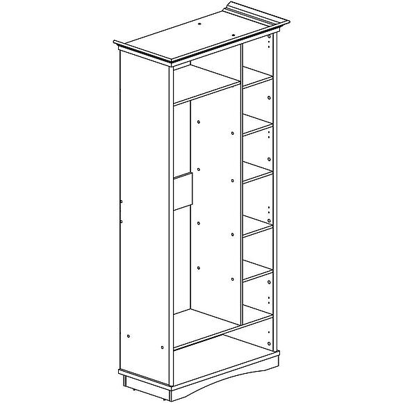 ტანსაცმლის კარადა «ტურინი» პ7.036.1.19 (П036.191), ადგილი: ლდსპ+მდფ, ფერი: კარელიის ფიჭვი