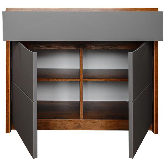 Тумба «Монако» П510.10, Материал: ЛДСП, Цвет: Дуб Саттер+Серый Мокко