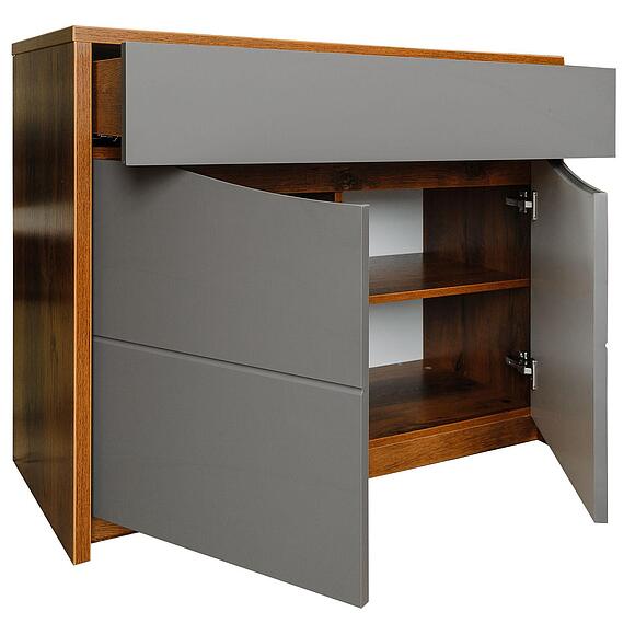 Тумба «Монако» П510.10, Материал: ЛДСП, Цвет: Дуб Саттер+Серый Мокко