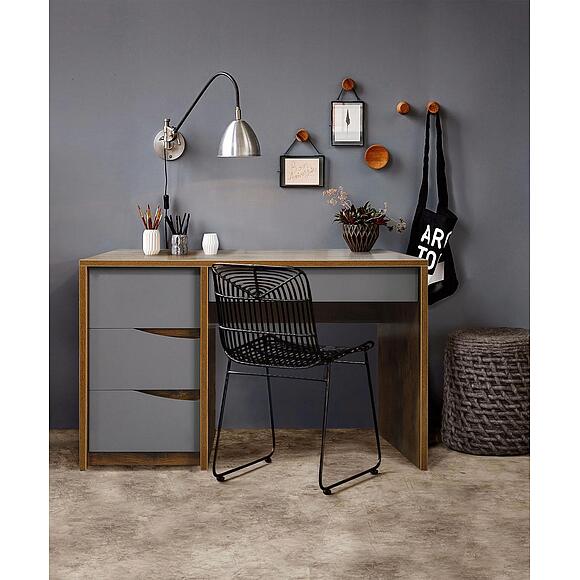 Стол письменный «Монако» П6.528.2.15-01 (П510.15), Материал: МДФ+ПВХ, Цвет: Дуб Саттер+Серый Мокко