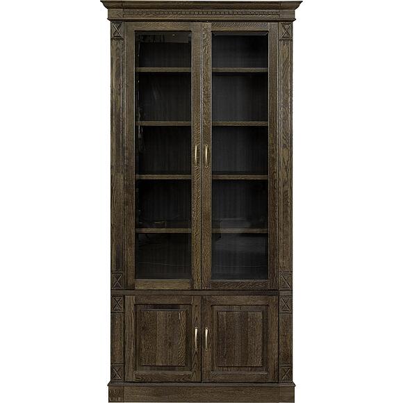 ბიბლიოთეკის ავეჯის ნაკრები «ვერდი ლუქსი 3» პ3.487.2.03 (პ523.ნ3), ადგილი: მასიური მუხა, ფერი: თამბაქო