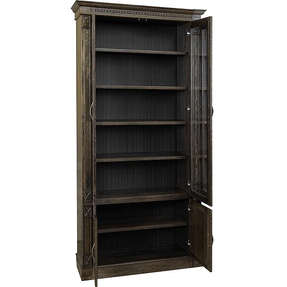 ბიბლიოთეკის ავეჯის ნაკრები «ვერდი ლუქსი 3» პ3.487.2.03 (პ523.ნ3), ადგილი: მასიური მუხა, ფერი: თამბაქო