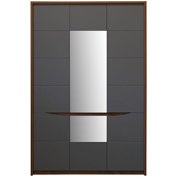 ტანსაცმლის კარადა «მონაკო» პ6.528.1.07-01 (П528.07), ადგილი: მდფ+პვხ, ფერი: მუხის სატერი+რუხი მოკკო