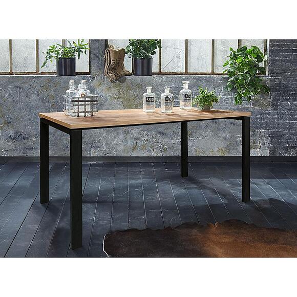 Стол обеденный «Блэквуд» П3.556.4.06(556.06), Материал: ЛДСП, Цвет: Дуб Вотан + чёрный